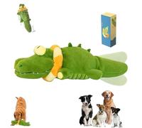 The Mellow Dog-Calming Crocodile, 2025 New Calming Crocodile Dogs, Plush Dog Toy, Automatic Tail-Wagging, Soft Cleanable with Water Cover, for Small, Medium, Large Dogs (1Pcs)