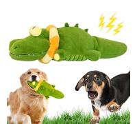 The Mellow Dog - Calming Crocodile Dog Toy, Automatic Tail-Wagging Dogs Toy to Keep Them Busy, Machine Washable, Interactive Emotional Support Plush, for Dogs (1Pcs)