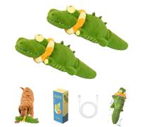 The Mellow Dog - Calming Crocodile Dog Toy, Machine Washable USB Charging, Puppy Toys to Keep Them Busy, Automatic Dog Petting Machine for Small, Medium, Large Dogs (2set)