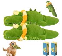 The Mellow Dog - Calming Crocodile, Machine Washable, Automatic Tail-Wagging, USB Charging, Automatic Dog Petting Machine for Small, Medium, Large Dogs (Green*2)