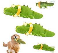 The Mellow Dog - Calming Crocodile, Plush Dogs Toy, Automatic Tail-Wagging, Machine Washable USB Charging, for Small, Medium, Large Dogs, Puppy Toys to Keep Them Busy (2PCS)