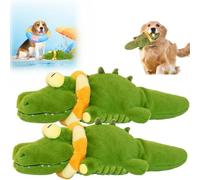 The Mellow Dog - Calming Crocodile, Plush Dogs Toy Automatic Tail-Wagging, Soft & Washable Cover, Machine Washable USB Charging, for Small, Medium, Large Dogs (2pcs)