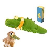 The Mellow Dog - Calming Crocodile, Soft & Washable Cover, Automatic Tail-Wagging, Interactive & Emotional Support Plush, for Small, Medium, Large Dogs, USB Charging (Cro -1 Pcs)