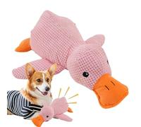 The Mellow Dog - Dog Calming Duck | The Mellow Dog Duck Toy | Dog Calming Pillow | Plush Duck Dog Toy With Soft Squeaker | Quack-Quack Duck Dog Toy | Dog Stuffed Animals Toy | Quacking Duck Toy(Pink)