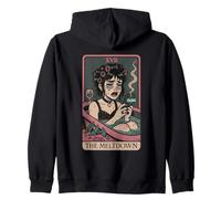 The Meltdown Tarot Crying Bathtub Girl Design Zip Hoodie