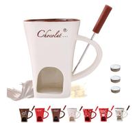 The Melty Mug, Chocolate Fondue Cup with One Fork and Three Candles，A# | My Melty Mug, Air Circulation Personal Cheese and Butter Melting Cup for Birthday Party, Wedding, Christmas Gifts