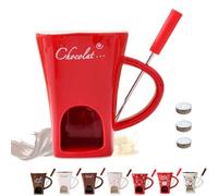 The Melty Mug, Chocolate Fondue Cup with One Fork and Three Candles，B# | My Melty Mug, Air Circulation Personal Cheese and Butter Melting Cup for Birthday Party, Wedding, Christmas Gifts