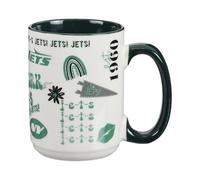 The Memory Company | Licensed NFL 15oz Wood Handle Mug,New York Jets