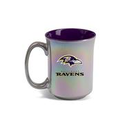 The Memory Company Officially Licensed NFL 15oz Iridescent Ceramic Mug - Premium Coffee Cup with Team Logo, Perfect Fan Gift, Durable Drinkware for Hot & Cold Beverages