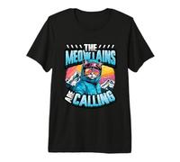 The Meowtains are Calling Snowboard Cat Skiing Premium T-Shirt
