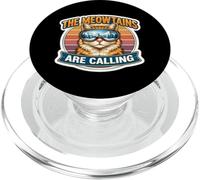 The Meowtains Are Calling Snowboard Ski Skier Skiing Cat Pun PopSockets PopGrip for MagSafe