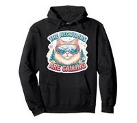 The Meowtains Are Calling Snowboard Ski Skier Skiing Girl Pullover Hoodie