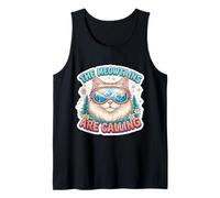 The Meowtains are Calling Snowboard Ski Skier Skiing Girl Tank Top
