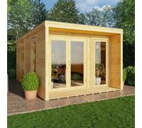 The Mercia Creswell Premium Insulated Garden Room 3m x 4m - with Timber Framed Windows and Doors