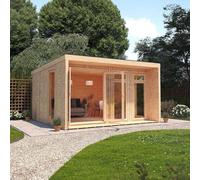 The Mercia Creswell Premium Insulated Garden Room 4m x 3m - with Oak uPVC