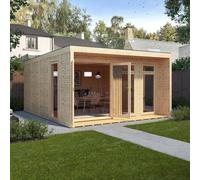 The Mercia Creswell Premium Insulated Garden Room 4m x 4m - with Timber Framed Windows and Doors
