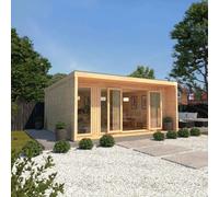 Mercia 5x4m 'Cresswell' Insulated Garden Room w/ White UPVC, Brown