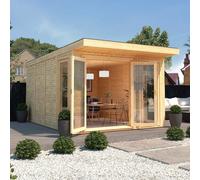 The Mercia Edwinstowe Insulated Garden Room 3m x 4m - with White uPVC
