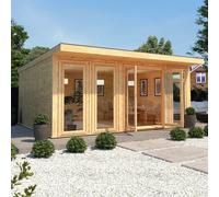 The Mercia Edwinstowe Insulated Garden Room 5m x 4m - with Oak uPVC