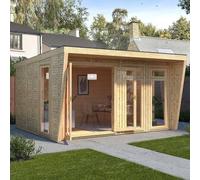 The Mercia Harlow Premium Insulated Garden Room 4m x 3m - with Timber Framed Windows and Doors