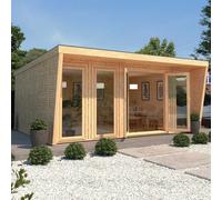 The Mercia Harlow Premium Insulated Garden Room 5m x 4m - UPVC Windows and Doors - White