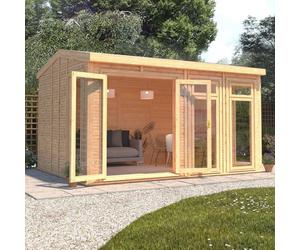 The Mercia Rufford Premium Insulated Garden Room 4m x 3m - with Timber Framed Windows and Doors