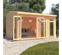 The Mercia Rufford Premium Insulated Garden Room 4m x 3m - with White uPVC