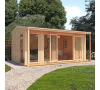 The Mercia Thoresby Premium Insulated Garden Room 5m x 3m - with Oak uPVC