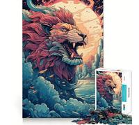 The Merlion Singapore Jigsaw Puzzles for Adults 1000 Piece Memory Boost Cozy Time Pattern Assembly Santa Wish List (38x52cm)