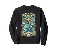 The Mermaid Tarot Card Halloween Occult Mystic Sweatshirt