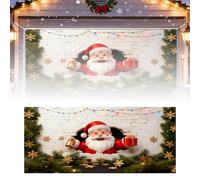 The Merry Christmas Background Party Santa Photography Garage Door Decoration 7 * 16 Ft! Indoor Banners (C, G)