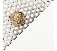 The Mesh Company 5mm Mild Steel Round Perforated Sheet Plate (5mm Hole x 8mm Pitch x 1mm Thick) - 100 x 500mm