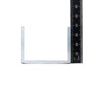 The Mesh Company Aluminium 6082T6 Grade U Section | 500mm to 2000mm Lengths (2" x 1/8" 500mm)