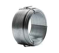 The Mesh Company Galvanised & Green PVC Thick Garden Tensioning Line Wire | Quality European Stock (2mm Galv 500g Coil 20 Metres)