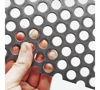 The Mesh Company Mild Steel 10mm Round Hole 3mm Thick Perforated Metal - 1M X 500mm