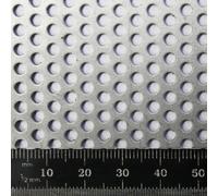 The Mesh Company Ss304 3mm Round Hole 1.5mm Thick Perforated Metal - 250 X 500mm