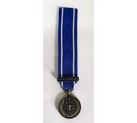 THE MESS DRESS LTD NATO FORMER YUGOSLAVIA MINIATURE MEDAL WITH 6" RIBBON, LOOSE