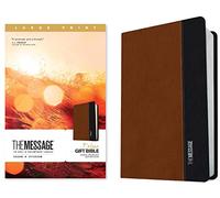 The Message Deluxe Gift Bible, Large Print (Leather-Look, Saddle Tan/Black): The Bible in Contemporary Language
