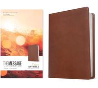 The Message Deluxe Gift Bible (Leather-Look, Chestnut Brown)