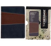 The Message//Remix: The Bible in Contemporary Language: Vintage Navy / Brown Leather-Look