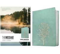 The Message Wide Margin Bible (Leather-Look, Sage Tree)