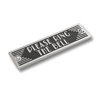The Metal Foundry Please Ring The Bell Metal Door Sign. Art Deco Style Home Decor Accessories Door Or Wall Aluminium Plaque. Handmade In England.