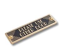 The Metal Foundry Please Use Other Door Metal Door Sign. Art Deco Style Home Decor Accessories Door Or Wall Brass Plaque. Handmade In England.