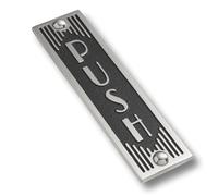 The Metal Foundry PUSH Metal Door Sign. Art Deco Style Home Decor Accessories Door Or Wall Aluminium Plaque. Handmade In England.