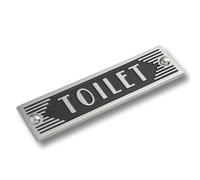 The Metal Foundry Toilet Metal Door Sign. Art Deco Style Home Decor Accessories Door Or Wall Aluminium Plaque. Handmade In England.