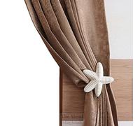 The Metal Magician Metal Nautical Starfish Curtain Holdback & Curtain Holder for Home, Bedroom & Office (Starfish Set of 2)