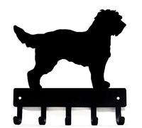 The Metal Peddler Cockapoo Key Holder Hanger- Small 6 inch Wide with 5 Hooks - Made in USA