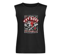 The Meteors Psychobilly Punk Rock Rockabilly Adult New Men's Vests Tank Tops O-Neck 100% Cotton Undershirts Unisex Sleeveless T-Shirt XXL Black