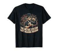 The Metric System Can't Measure Freedom Abe Lincoln Flexing T-Shirt