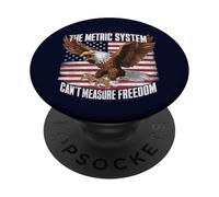The Metric System Can't Measure Freedom American Flag PopSockets Swappable PopGrip